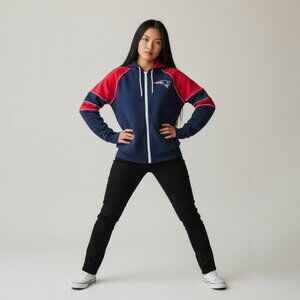 New England Patriots NFL Embroidered full-zip hoodie jacket Small New with Tag